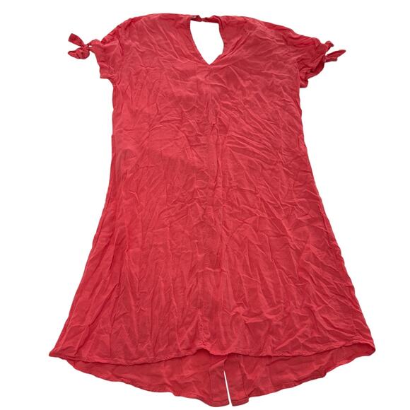 Jacqueline De Yong‎ Dress Womens 34 X Small Pink Rose Of Sharon Mini Button Down - Picture 5 of 11